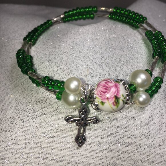 Wire Wrap Bracelet with Charm - Picture 3 of 14